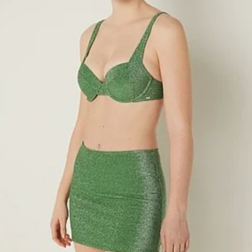 VS PINK Push-up Swim Top Shimmer